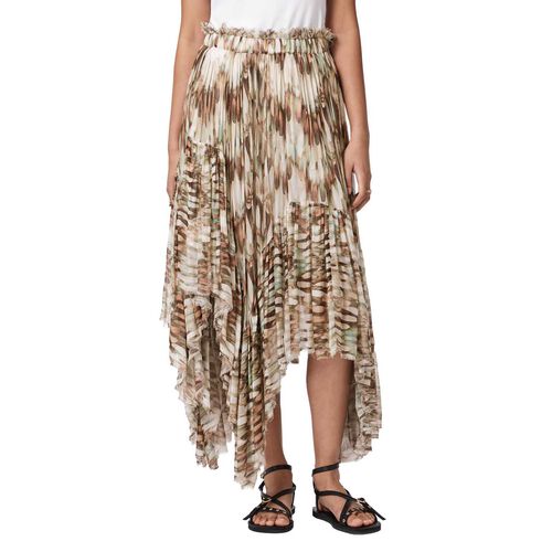 AllSaints Danae Asymmetric Tiered Midi Skirt